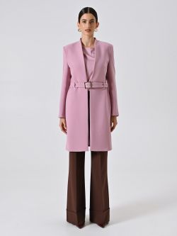 Spolverino Rosa Malva con Fibbia Geometrica det_1