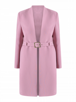 Spolverino Rosa Malva con Fibbia Geometrica det_4