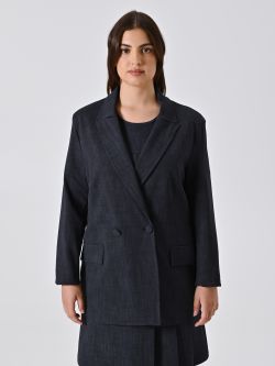 Chaqueta curvy en punto milano flamé efecto denim det_2