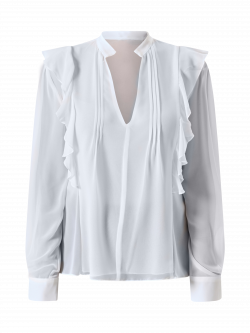 Blusa Bianca Curvy con Rouches det_4
