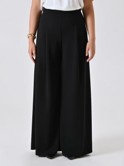 Curvy-Palazzo-Hose in Schwarz aus Cady det_2