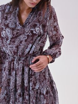 Robe à volants imprimée cachemire in_i5