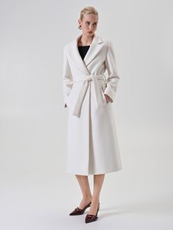 Cream Belted Robe Coat in_i7