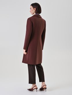 Cappotto monopetto marrone cioccolato  det_3