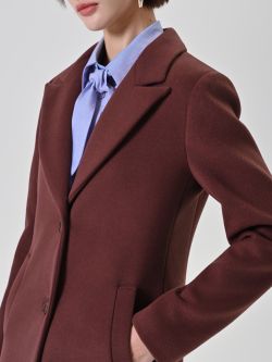 Cappotto monopetto marrone cioccolato  in_i5