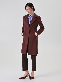 Cappotto monopetto marrone cioccolato  in_i7