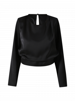 Blusa Nera con Spalline in Raso 6 Rinascimento Blusa Nera con Spalline in Raso det_4