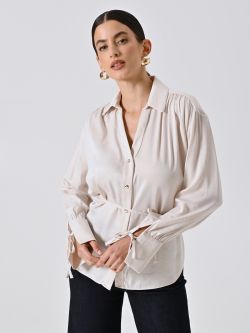 Camicia Beige con Nastrini in_i7