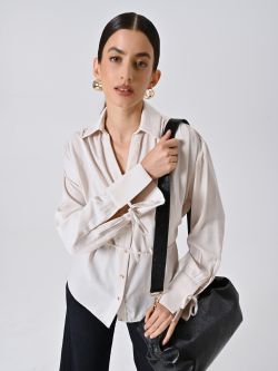 Beige Bluse mit Bändern 0 Rinascimento Beige Bluse mit Bändern sp_e1