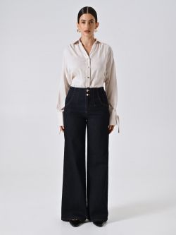 Vaqueros wide leg de lavado oscuro det_1