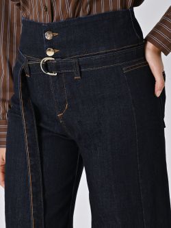 Dark-wash Jeans with Belt in_i5