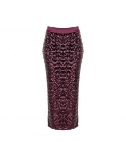 Burgundy Sequin Skirt det_4