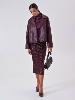 Burgundy Sequin Skirt sp_e1