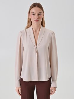 Chemisier fluide beige det_2