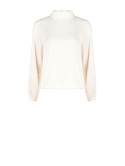 Light Beige Crinkle-Fabric Blouse det_4