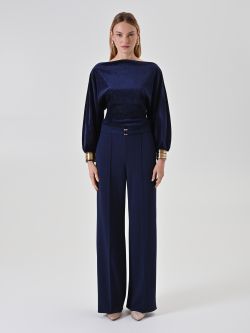 Lurex-Bluse mit Puffärmeln det_1