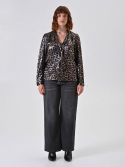 Curvy Animal Print Blouse  1 Rinascimento Curvy Animal Print Blouse  det_1
