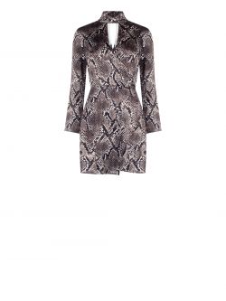 Robe drapée à imprimé python det_4