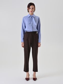 Chocolate Pinstripe Trousers det_1