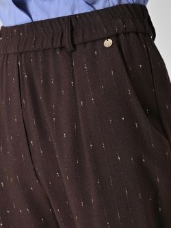 Chocolate Pinstripe Trousers in_i5
