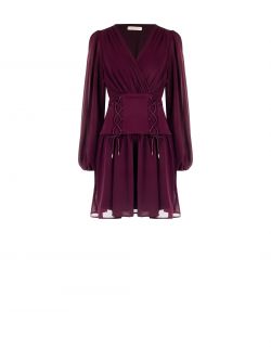 Vestido bustier en georgette det_4