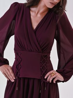 Vestido bustier en georgette in_i5