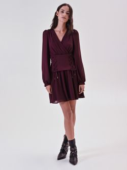 Vestido bustier en georgette in_i7