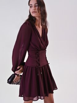 Vestido bustier en georgette sp_e1