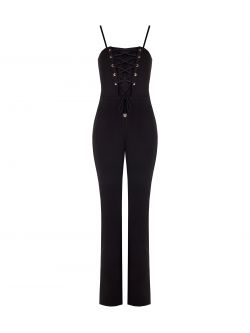 Black Bustier Jumpsuit with Laces 6 Rinascimento Black Bustier Jumpsuit with Laces det_4