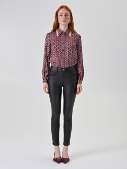 Black Faux-Leather Skinny Trousers det_1