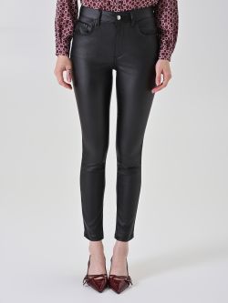 Black Faux-Leather Skinny Trousers det_2