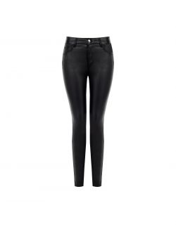 Black Faux-Leather Skinny Trousers det_4