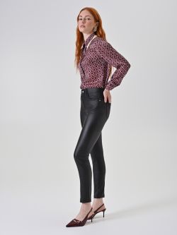 Black Faux-Leather Skinny Trousers in_i7