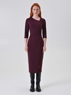 Bordeaux Midi Sheath Dress det_1