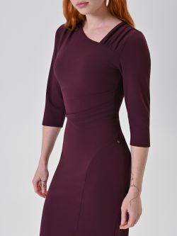 Bordeaux Midi Sheath Dress in_i5