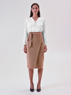 Suede Wrap Skirt det_1