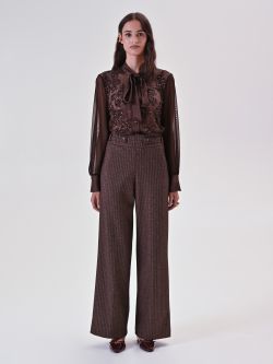 Brown Masculine Fabric Trousers det_1