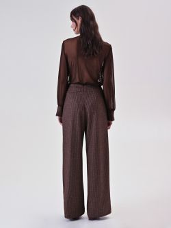 Brown Masculine Fabric Trousers det_3