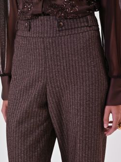 Brown Masculine Fabric Trousers in_i5