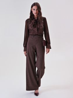 Brown Masculine Fabric Trousers sp_e1