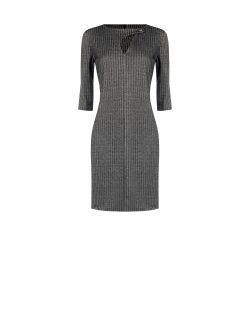 Sheath Dress in Grey Masculine Fabric det_4
