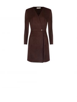 Brown Wrap Dress det_4