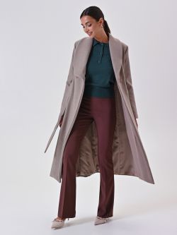 Abrigo largo beige con solapa ancha sp_e1