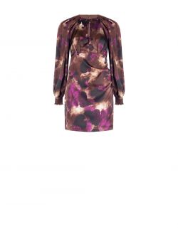 Abstract Print Satin Mini Dress det_4