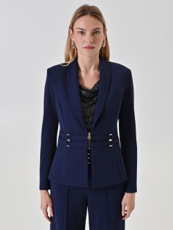 Blue blazer with gold detail det_2