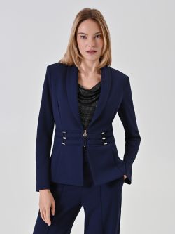 Blue blazer with gold detail in_i7