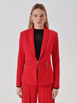 Red Blazer with Bustier Detail det_2
