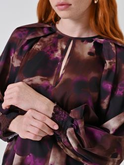 Abstract Print Satin Blouse in_i5