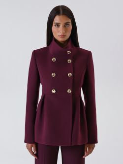 Cappotto Corto Bordeaux con Baschina det_2