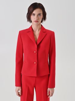 Taillierte rote Jacke mit Schmuckknöpfen det_2